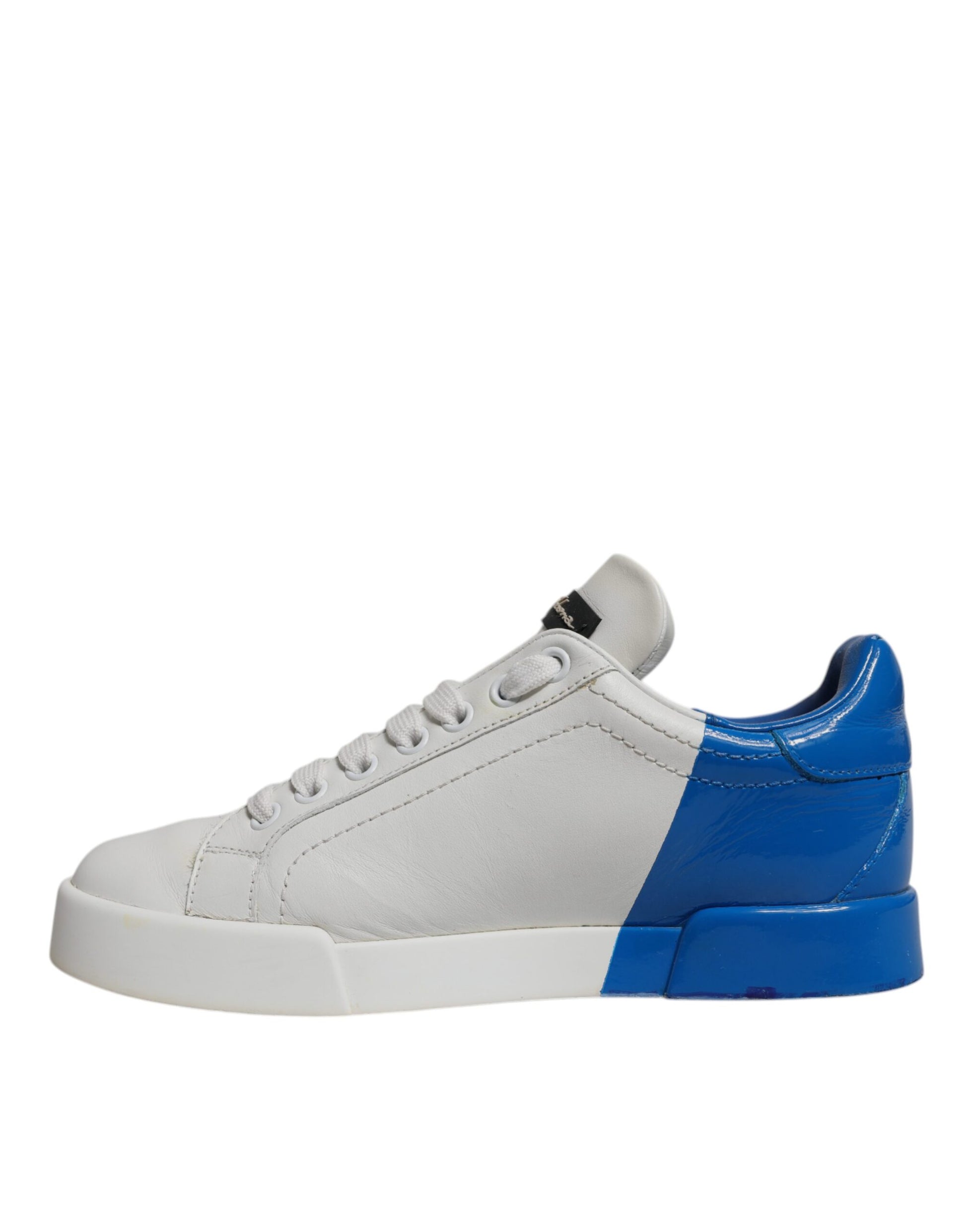 Chaussures Sneakers Dolce & Gabbana Portofino Blanches Logo Bleu