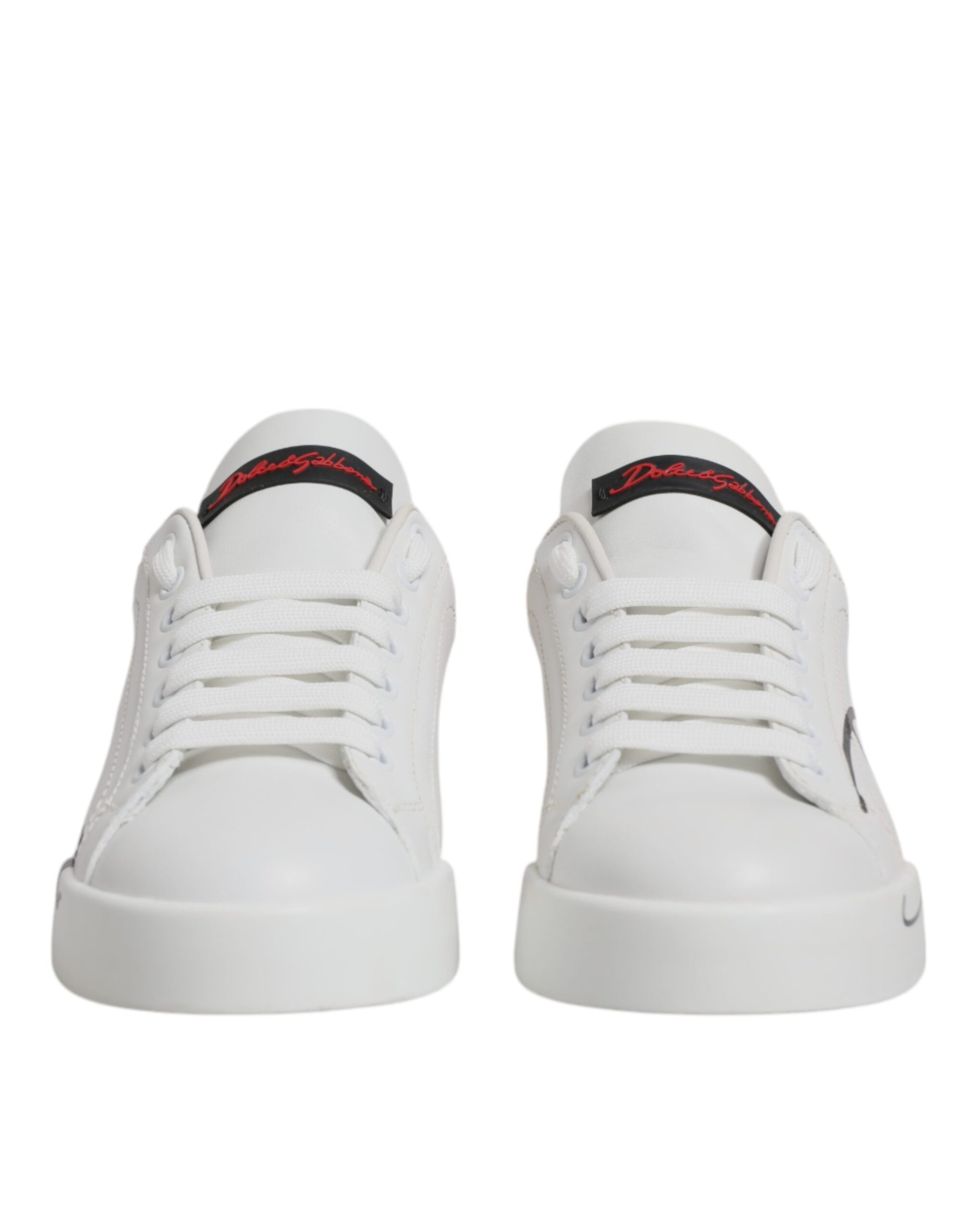 Dolce & Gabbana White Low Top Sneakers for Women side view