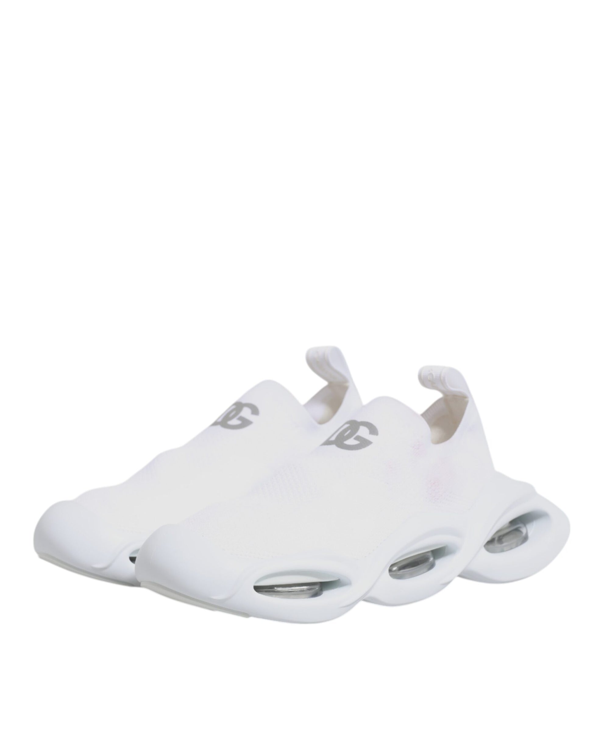 Dolce & Gabbana White Low Top Sneakers for Women side view
