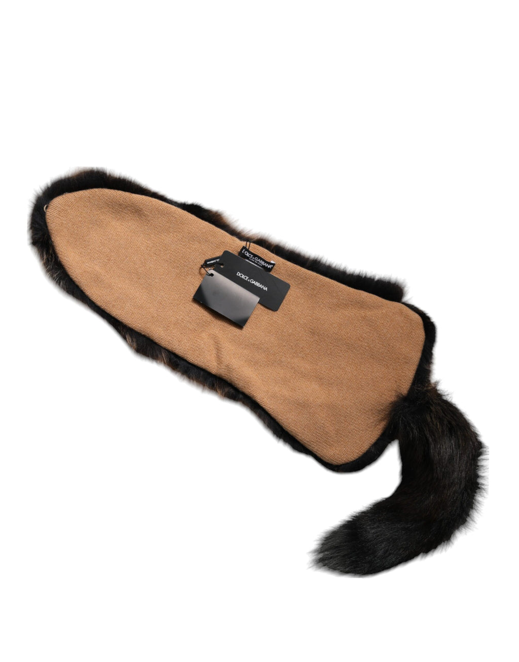 Cache-cou d'hiver Dolce & Gabbana en fourrure de renard roux marron