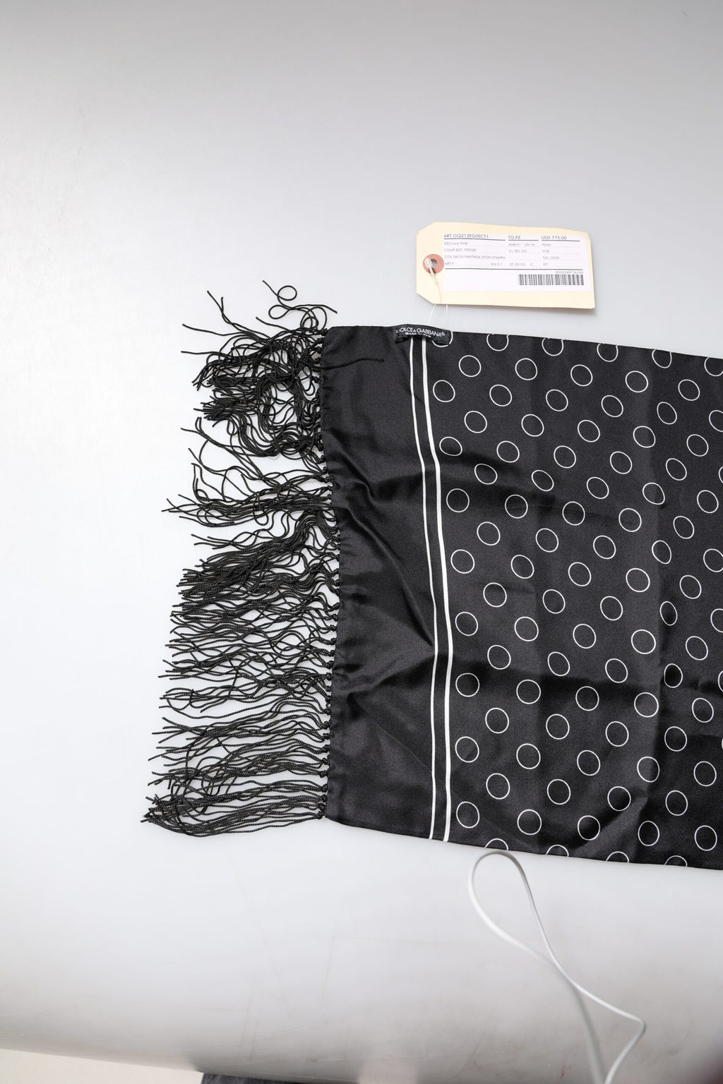 Dolce & Gabbana Black Scarf for Men side view