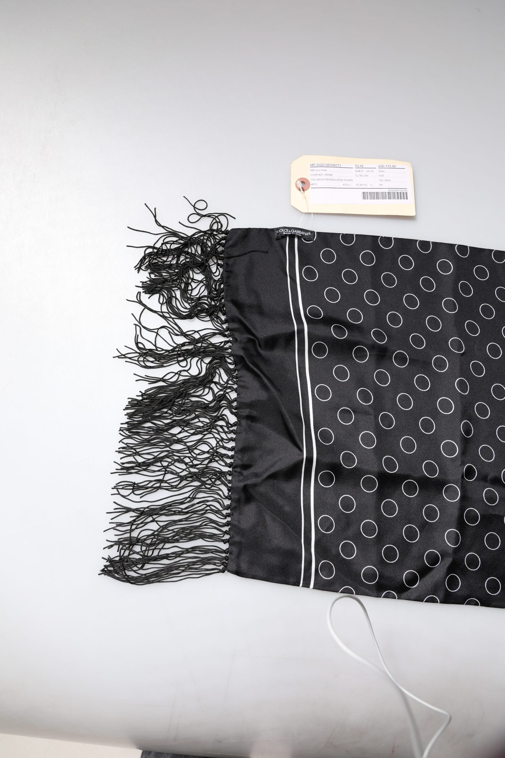 Dolce & Gabbana Black Scarf for Men side view