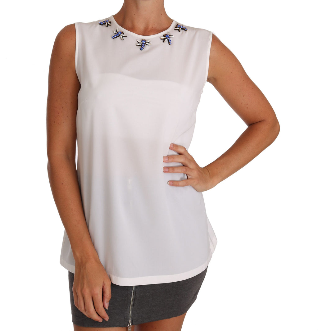 Dolce & Gabbana White Sleeveless T-Shirt for Women