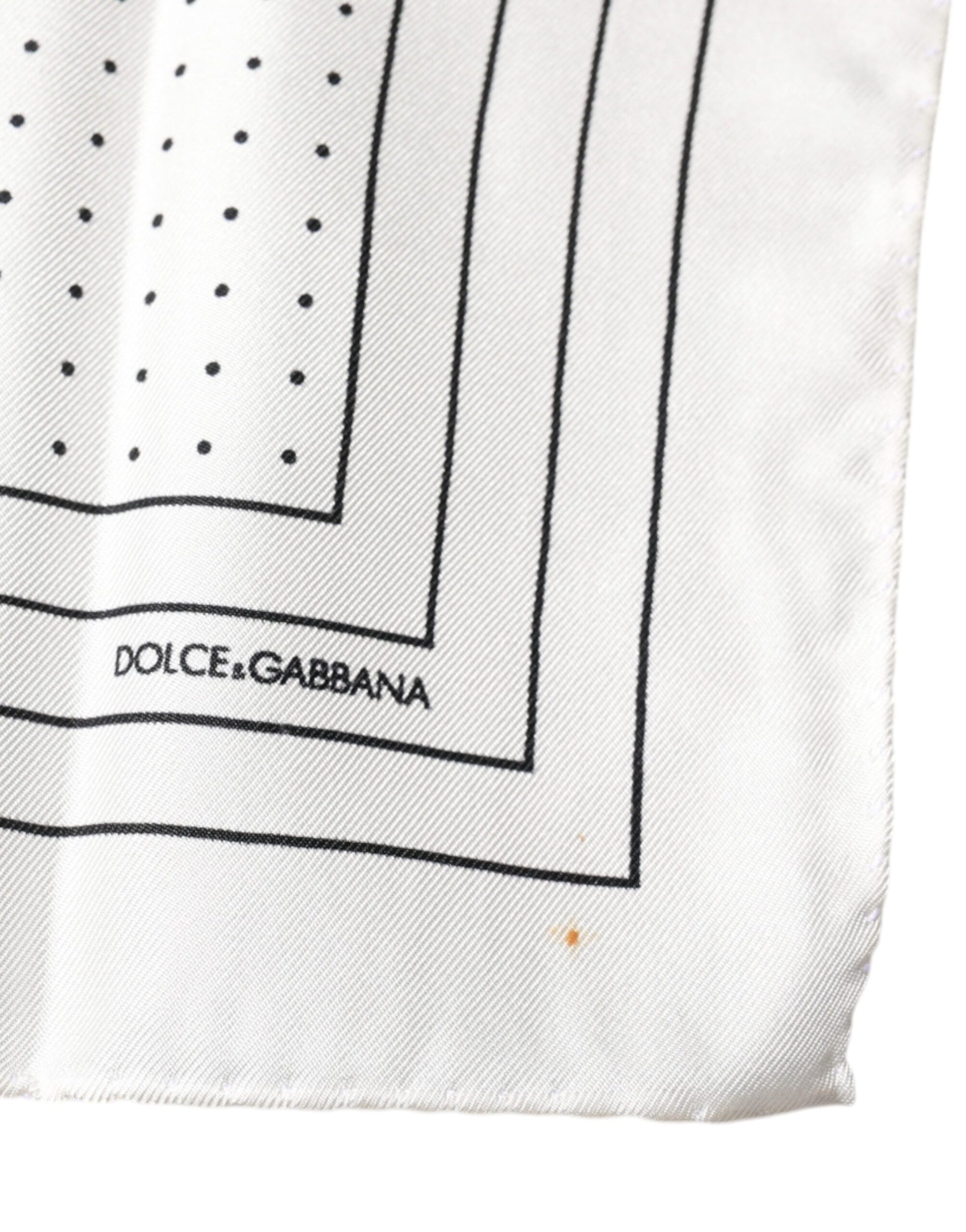 Dolce & Gabbana White Scarf for Men detail view