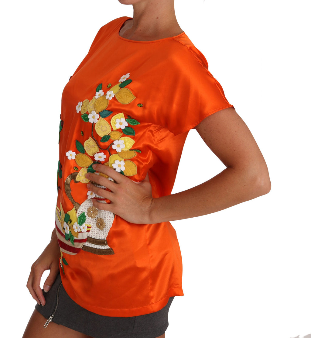 Dolce & Gabbana Orange T-Shirt for Women side view