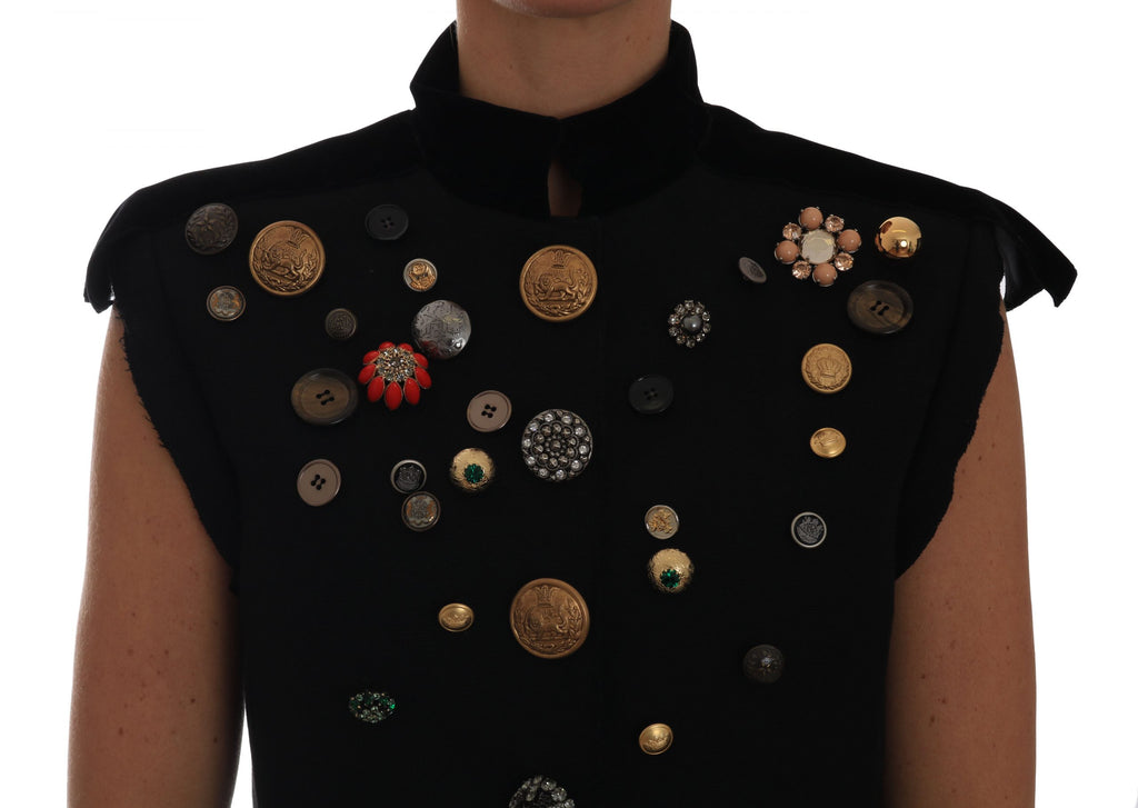 Dolce & Gabbana Black Sleeveless Jacket for Women detail view