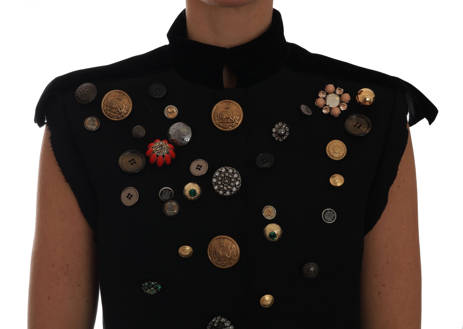Dolce & Gabbana Black Sleeveless Jacket for Women detail view