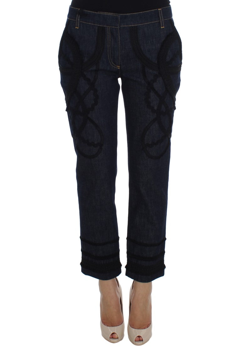 Dolce & Gabbana Blue Cropped Jeans for Women