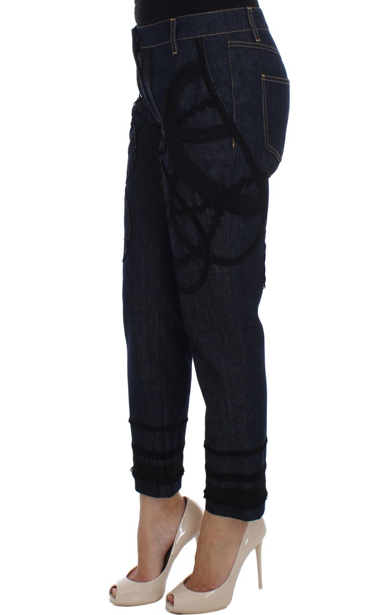 Dolce & Gabbana Blue Cropped Jeans for Women alternate view