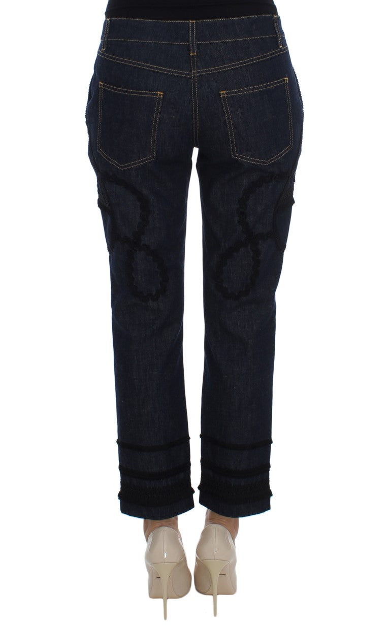 Dolce & Gabbana Blue Cropped Jeans for Women detail view