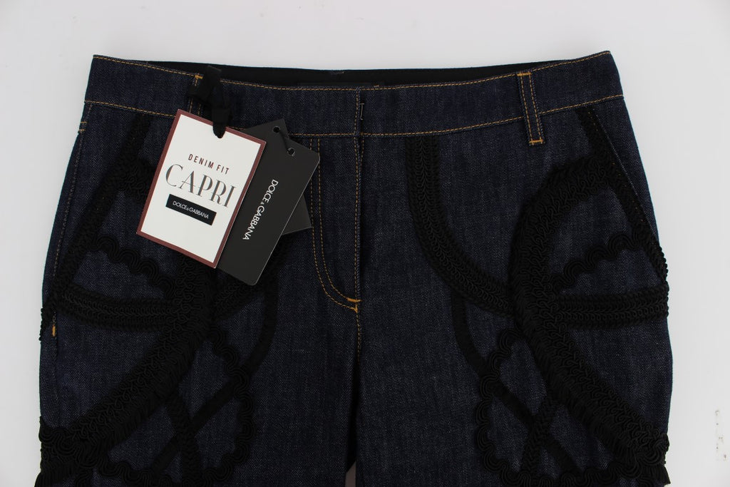 Dolce & Gabbana Blue Cropped Jeans for Women additional view