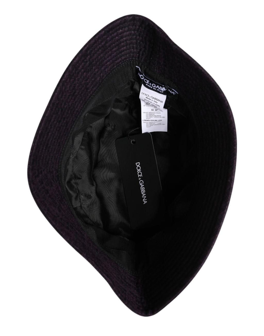 Bob Dolce & Gabbana en nylon noir à large bord