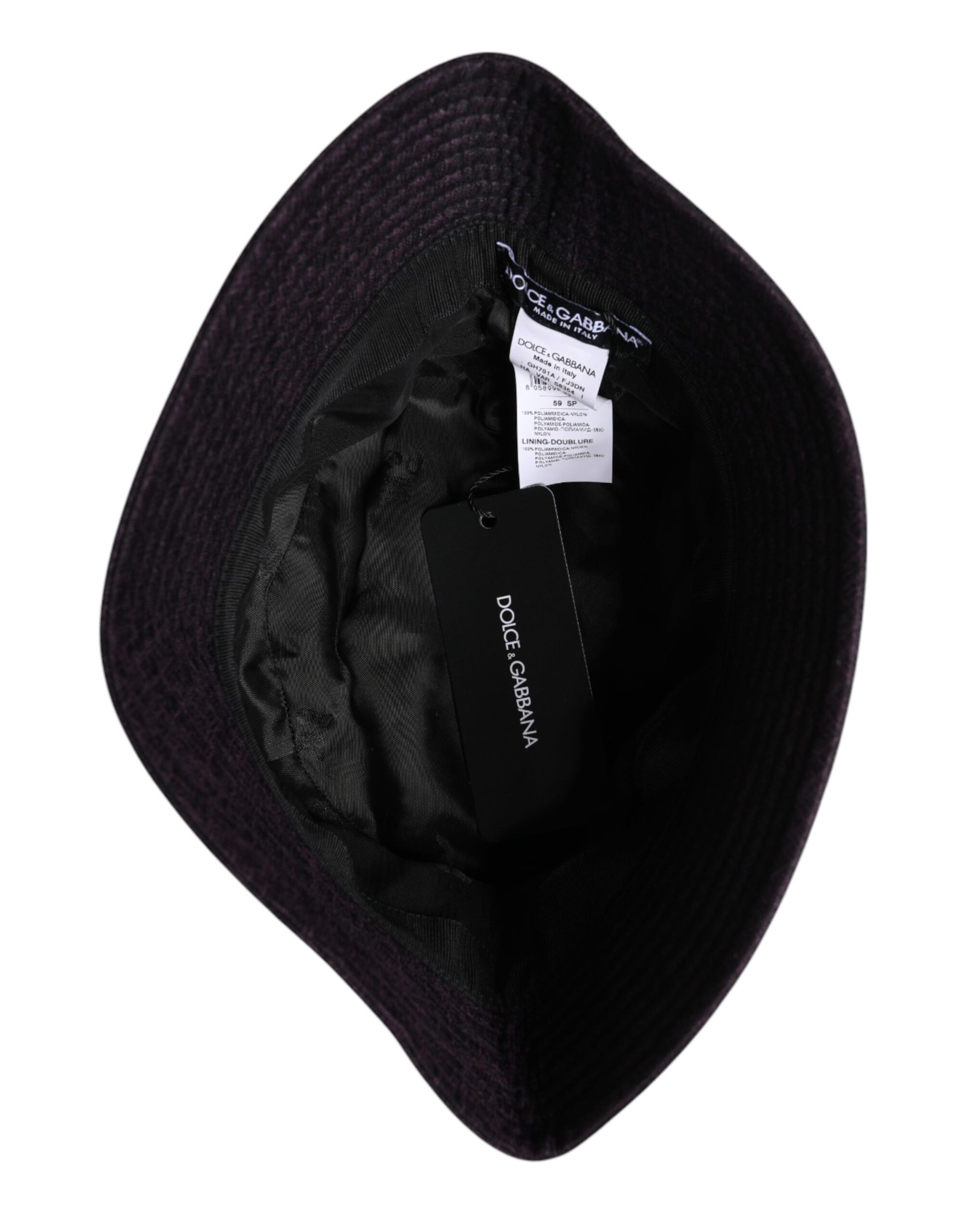 Bob Dolce & Gabbana en nylon noir à large bord