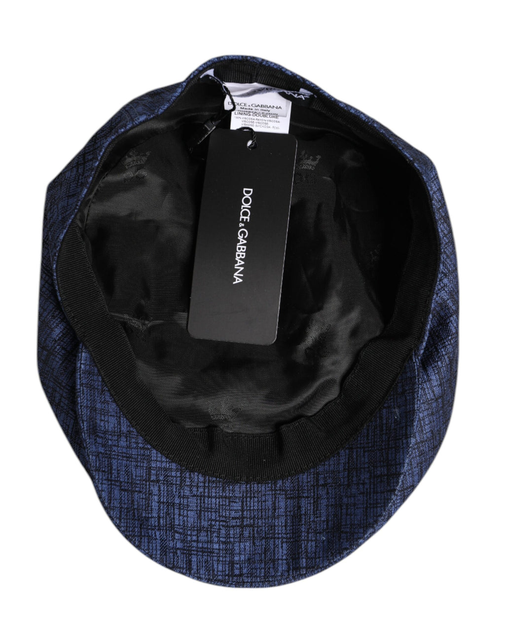 Casquette gavroche Dolce & Gabbana en coton stretch bleu