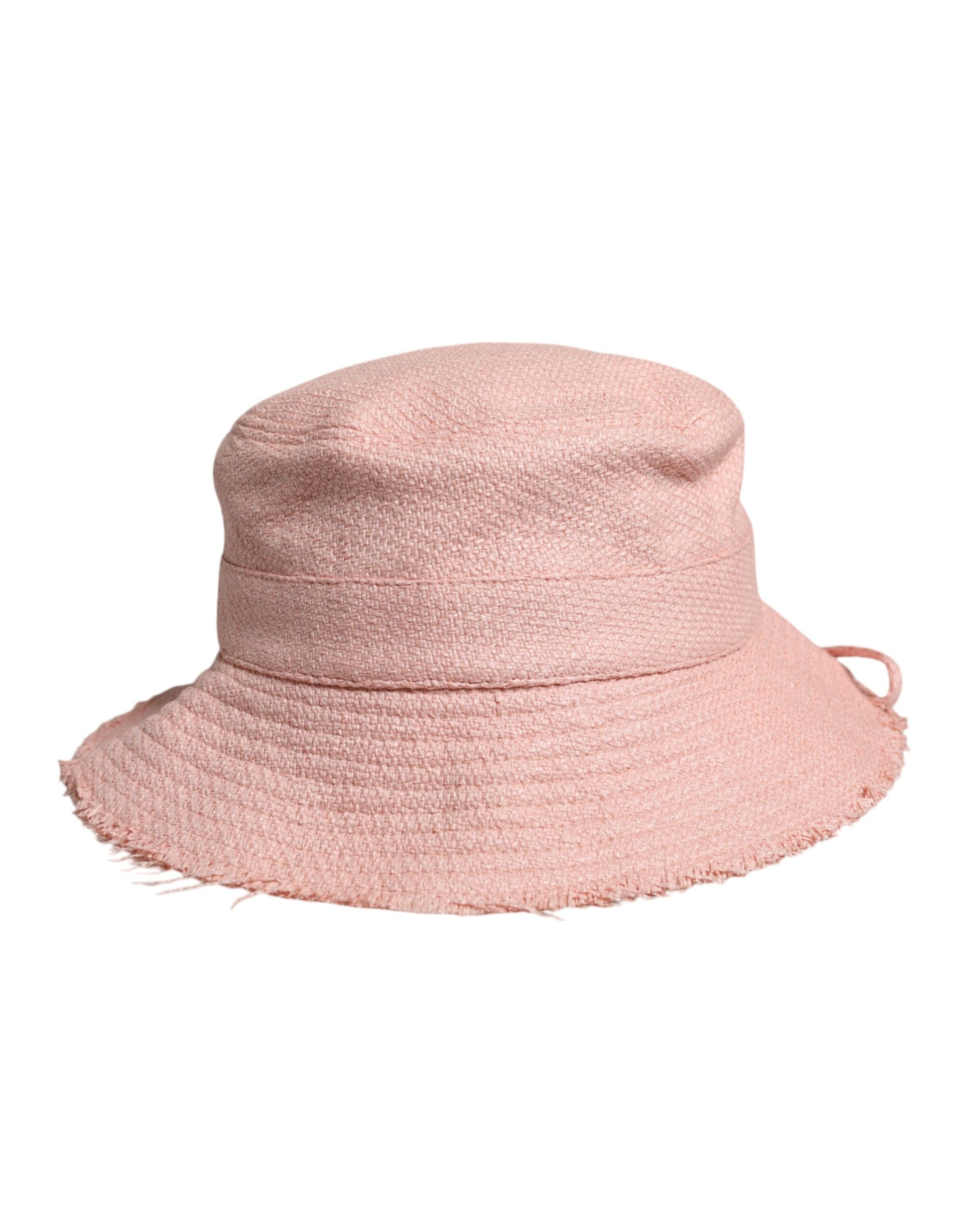 Chapeau bob Dolce & Gabbana en coton rose à large bord