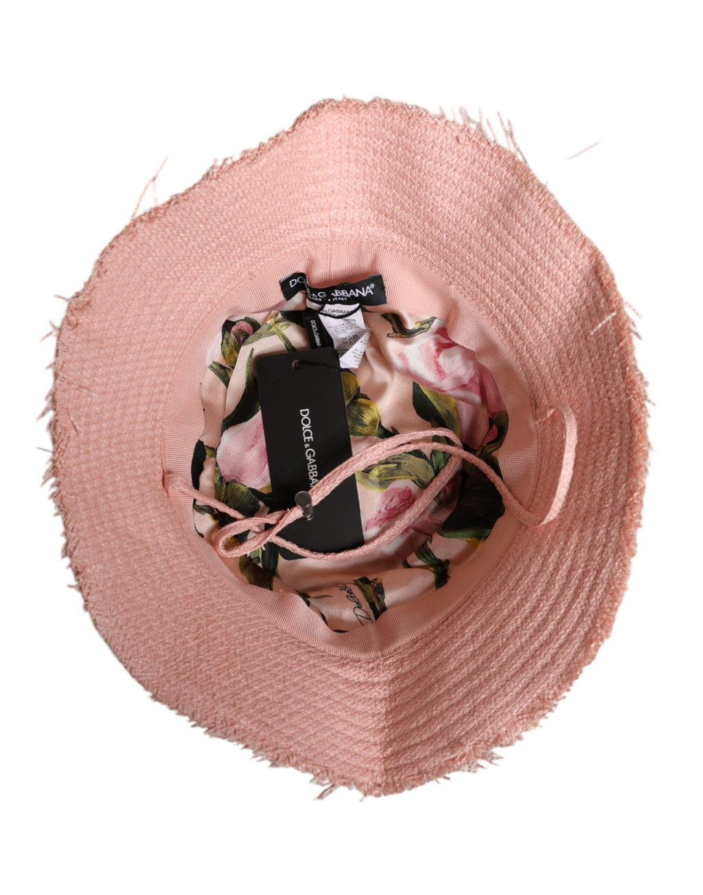 Chapeau bob Dolce & Gabbana en coton rose à large bord
