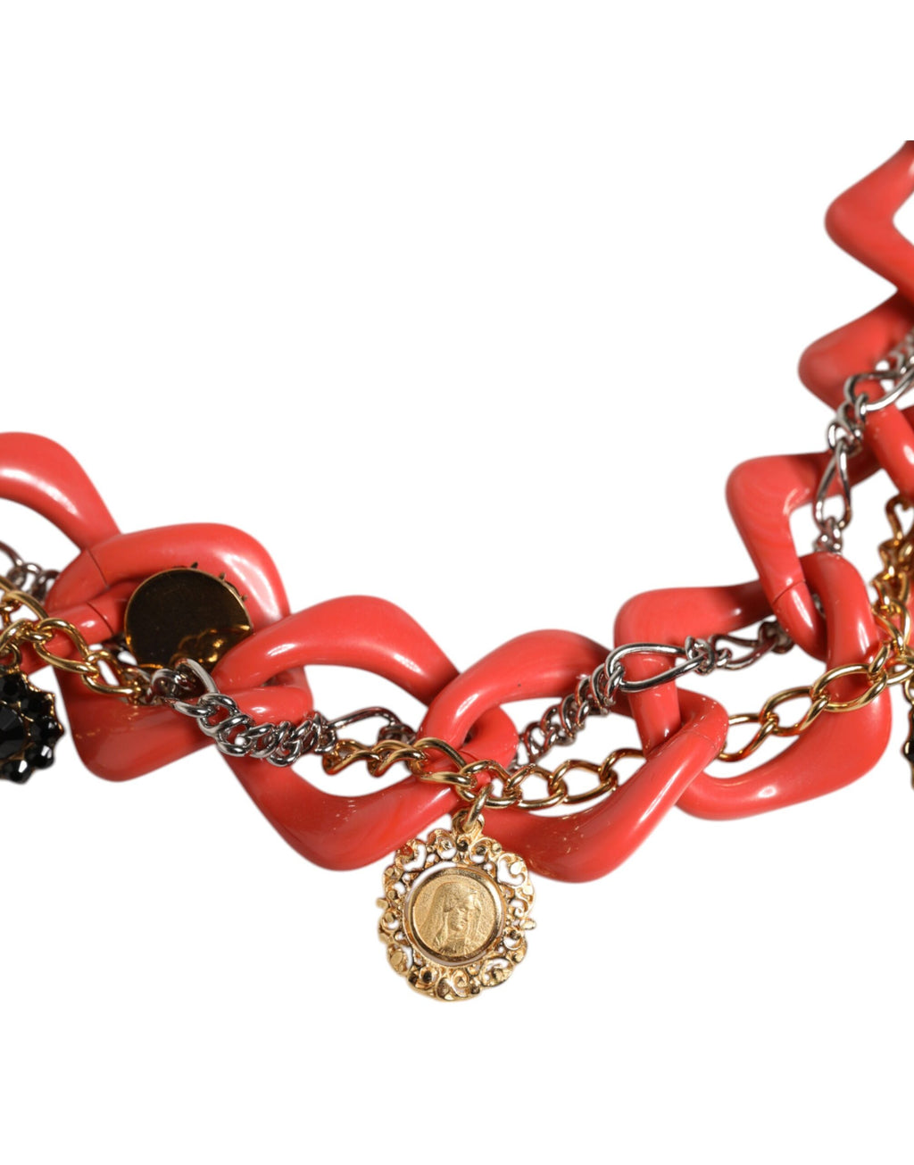 Ceinture Dolce & Gabbana multicolore ornée d'une chaîne à la taille