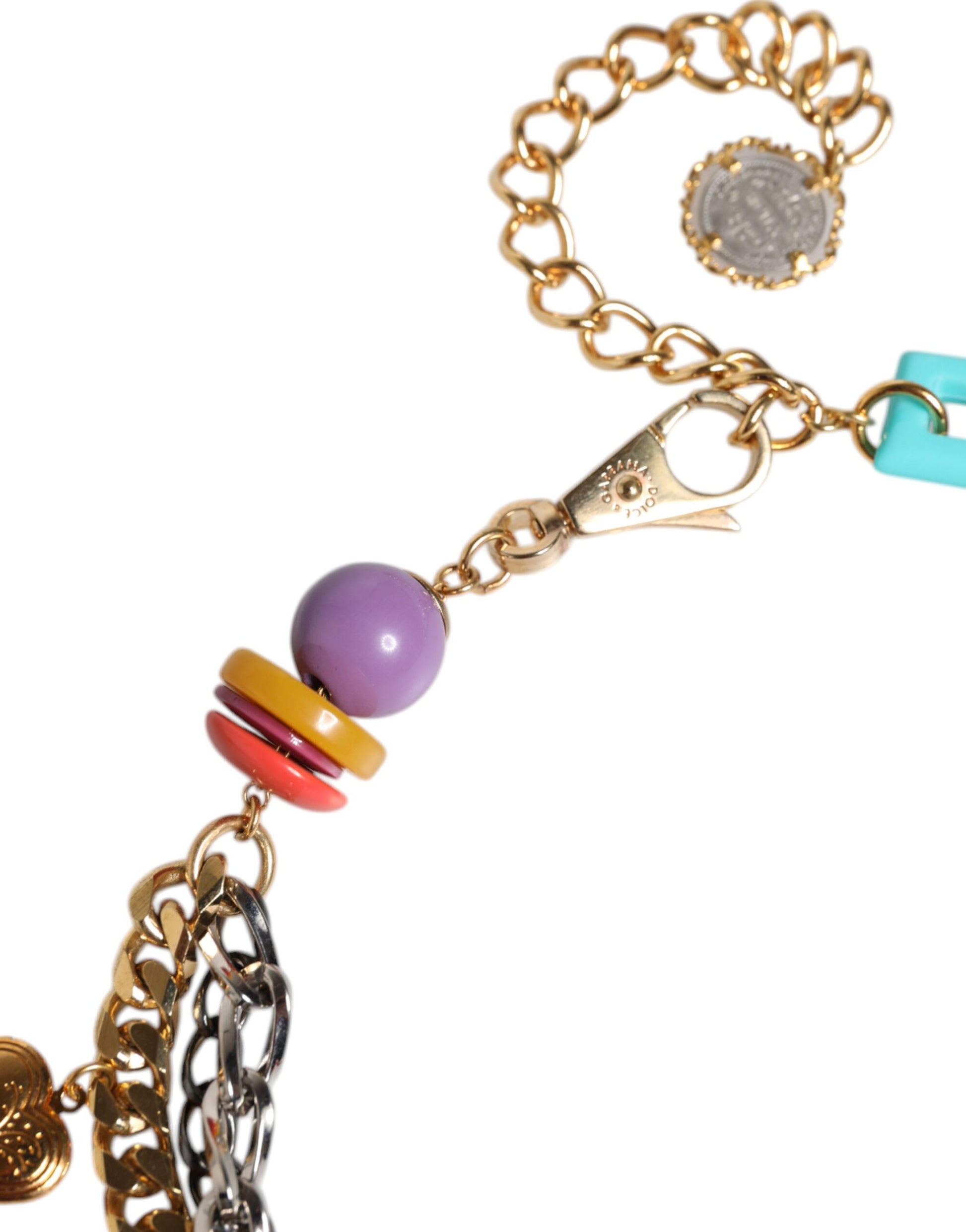 Ceinture Dolce & Gabbana multicolore ornée d'une chaîne à la taille
