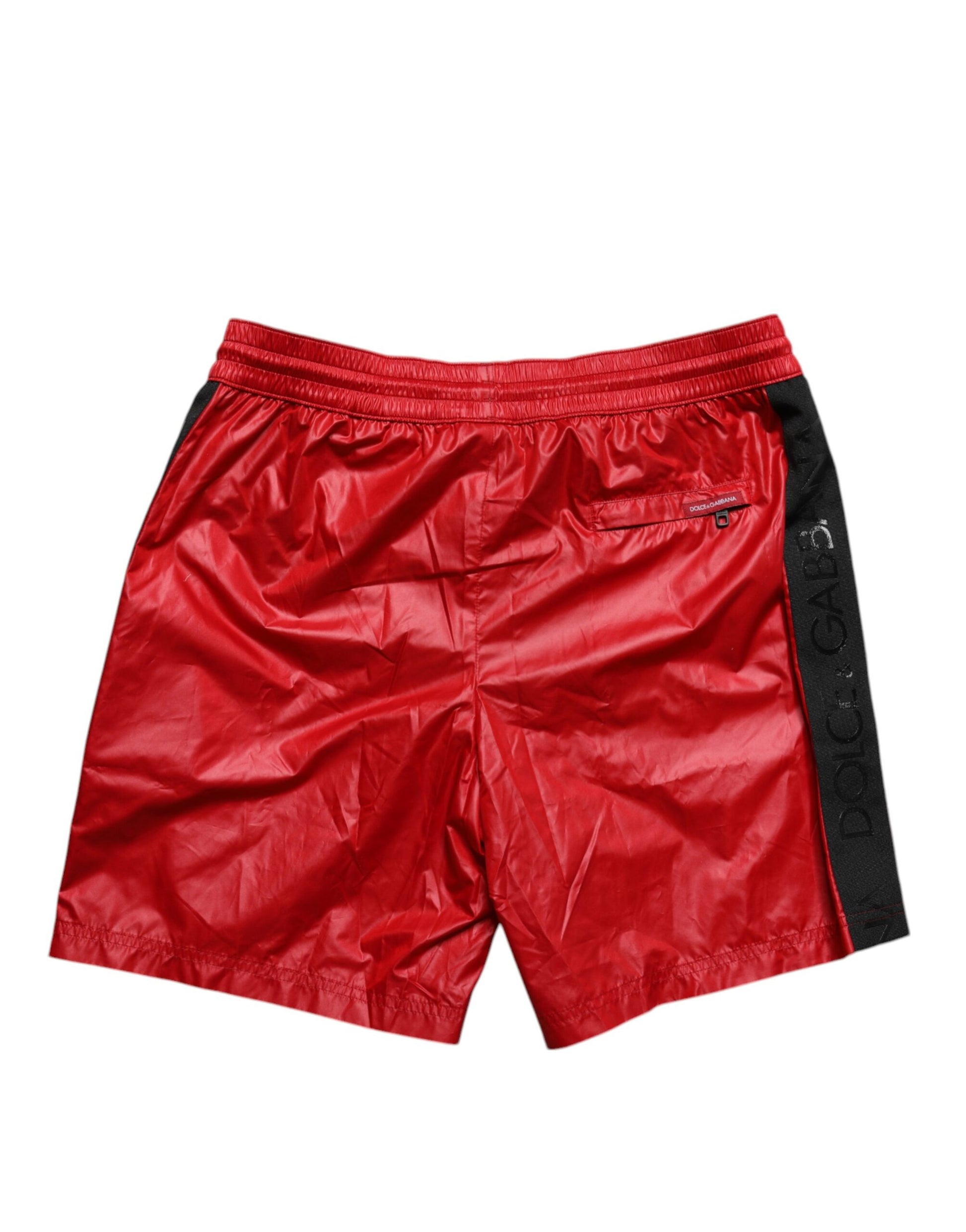 Dolce & Gabbana Red Swim Shorts for Men detail view