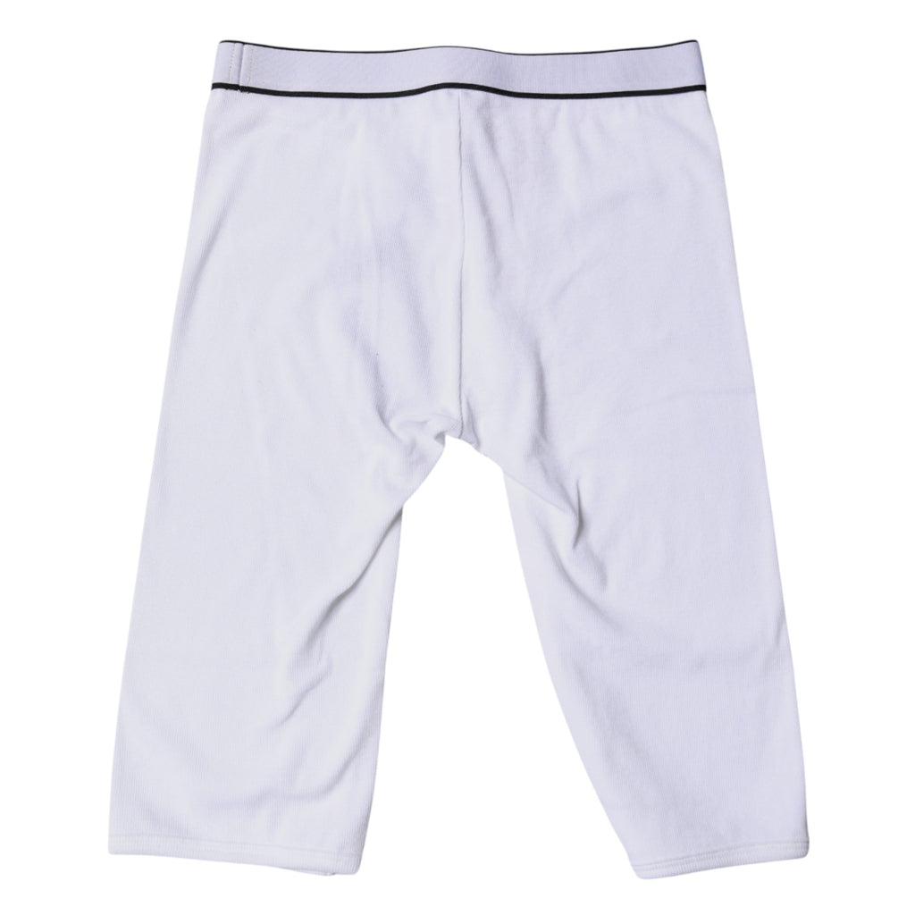 Dolce & Gabbana Caleçon Court en Coton Blanc avec Logo