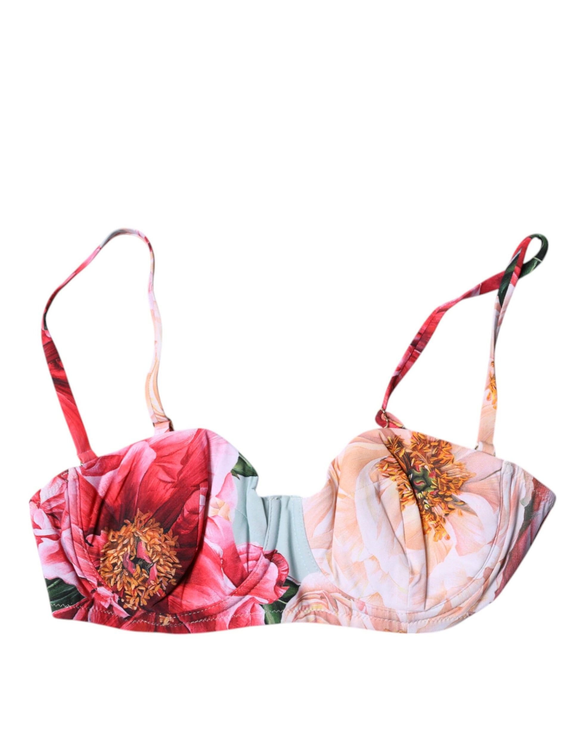 Soutien-gorge balconnet rembourré Dolce & Gabbana multicolore à fleurs