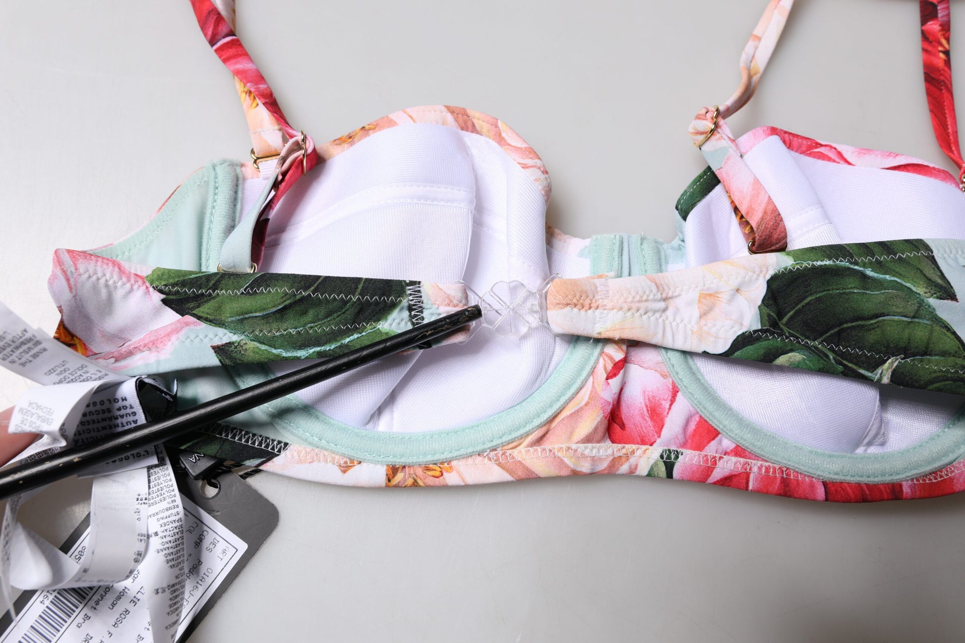 Soutien-gorge balconnet rembourré Dolce & Gabbana multicolore à fleurs