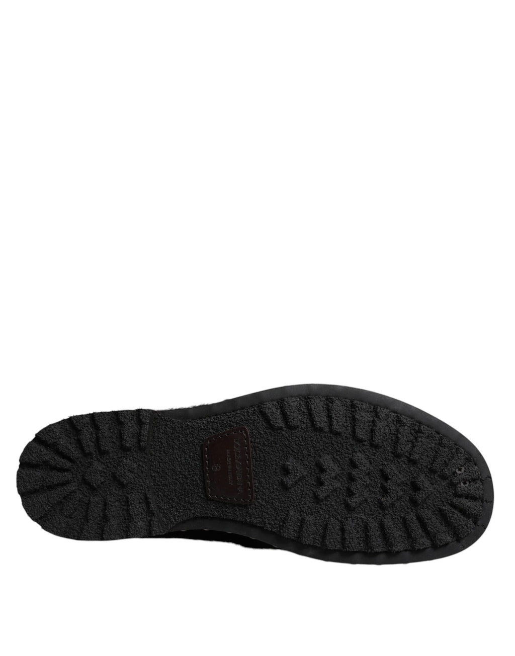 Bottes mi-mollet en cuir façon poney noir Dolce & Gabbana