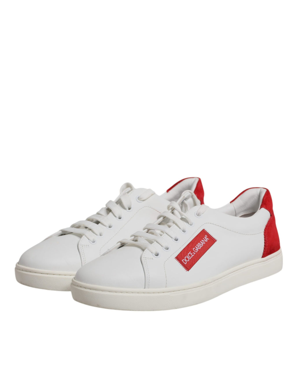 Dolce & Gabbana White Low Top Sneakers for Men side view