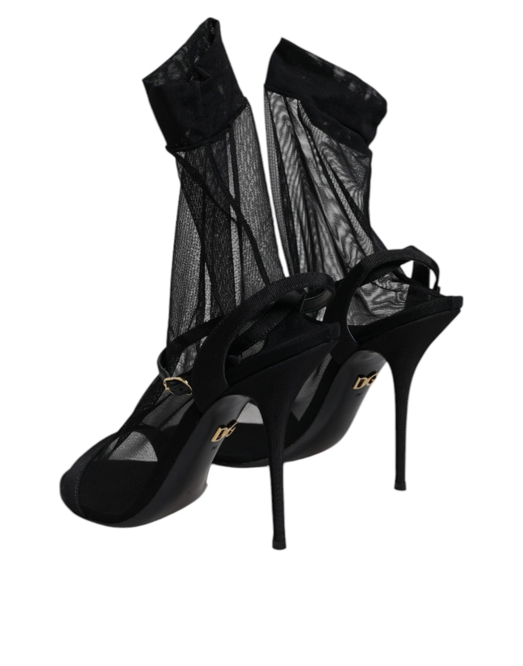 Dolce & Gabbana Black Stiletto Heels for Women side view
