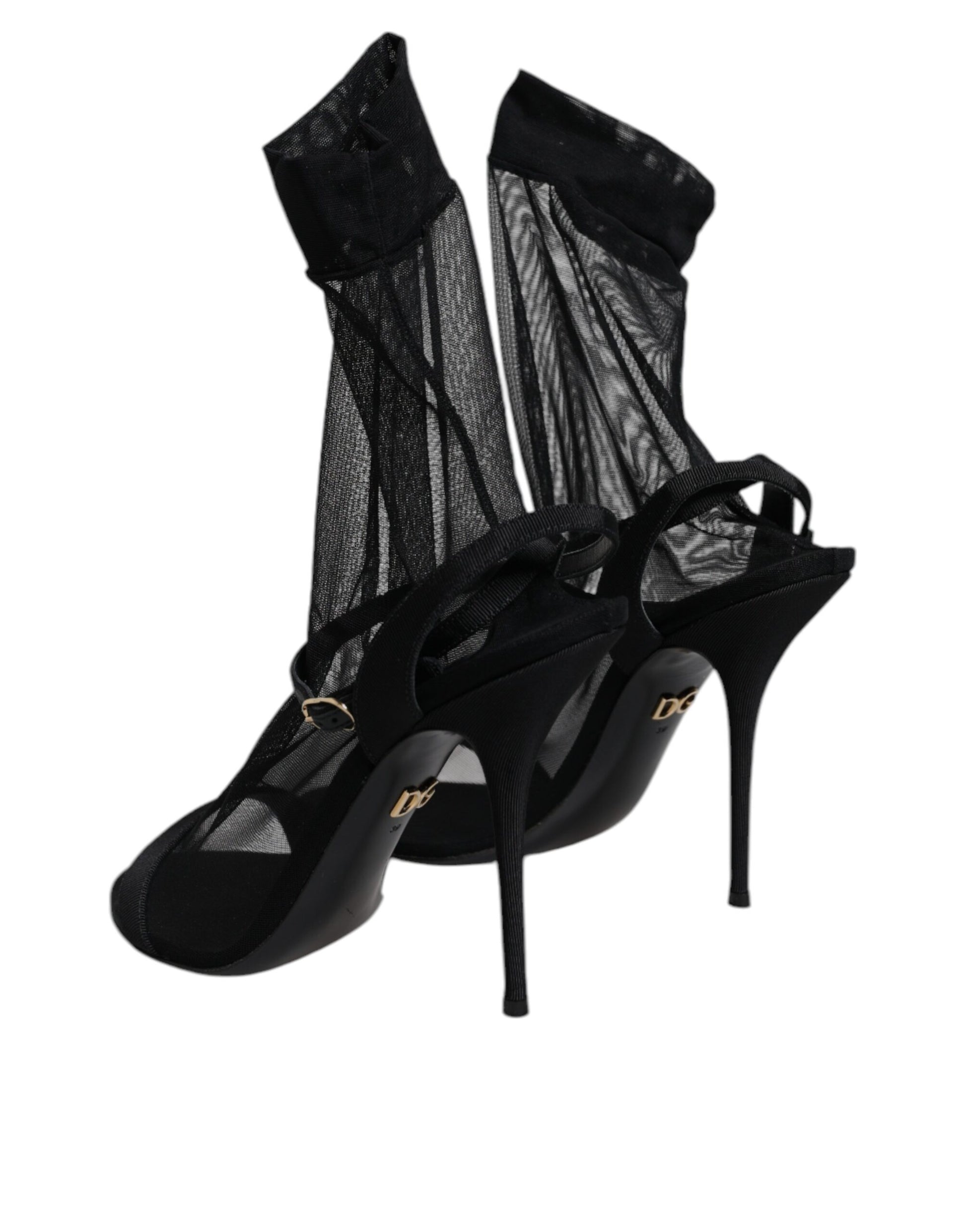 Dolce & Gabbana Black Stiletto Heels for Women side view