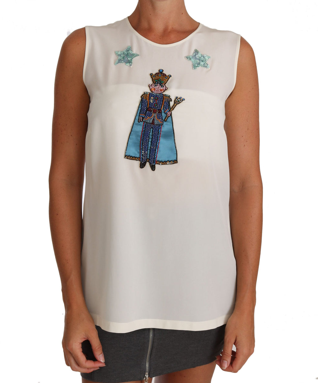 Dolce & Gabbana White Sleeveless T-Shirt for Women