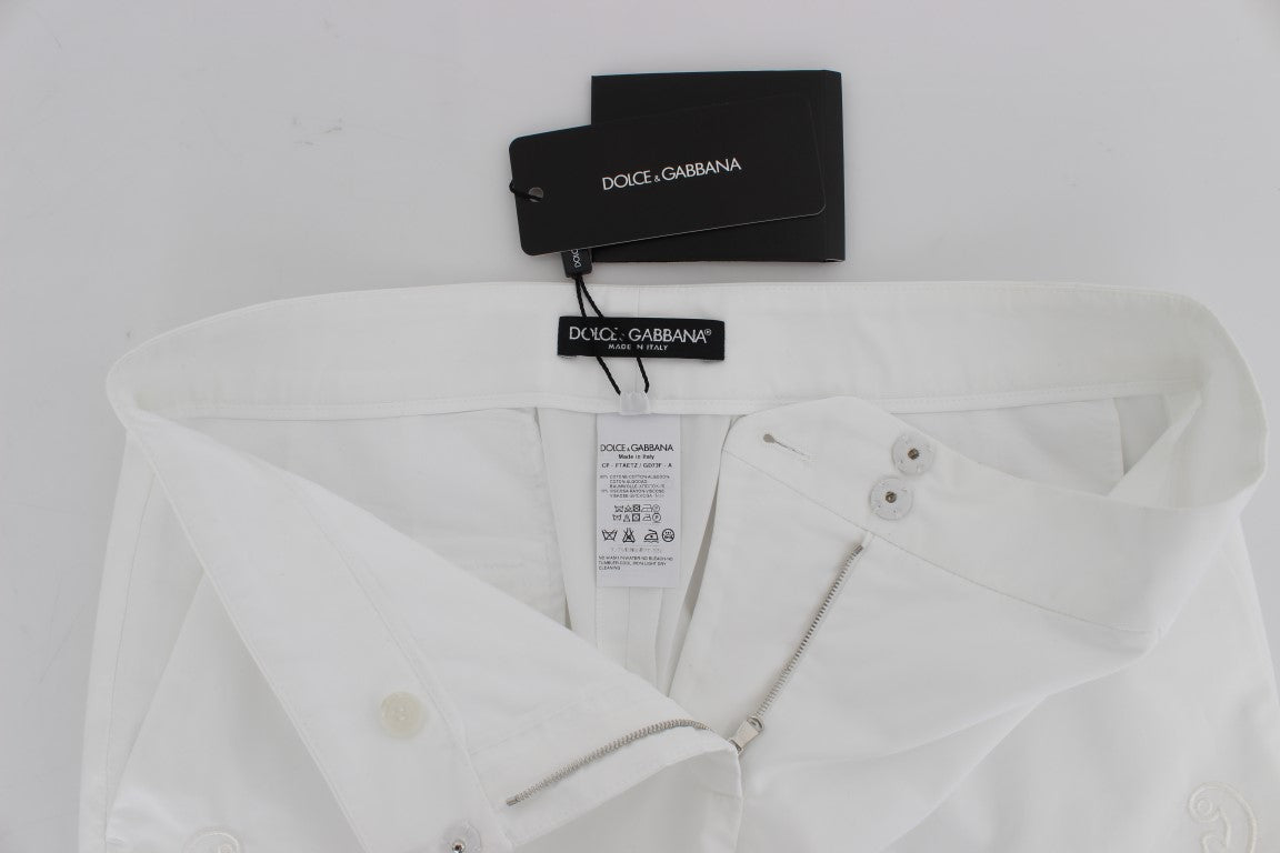 Robe Dolce & Gabbana en dentelle florale blanche avec pantalon Sicily