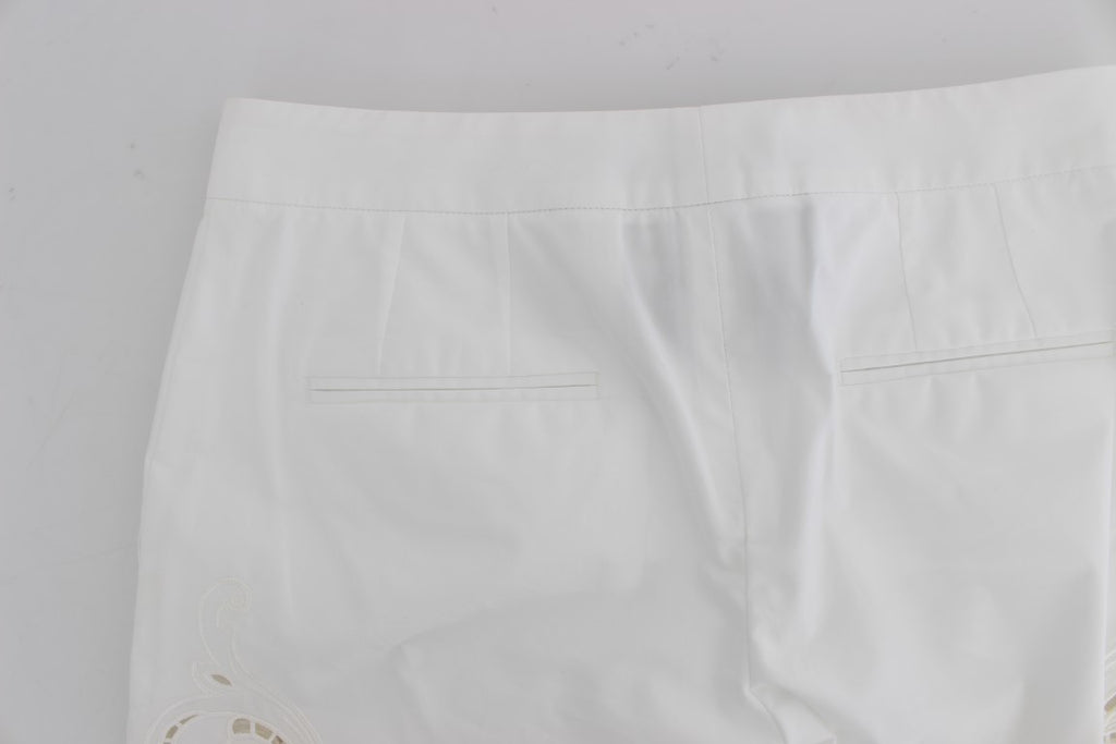 Robe Dolce & Gabbana en dentelle florale blanche avec pantalon Sicily