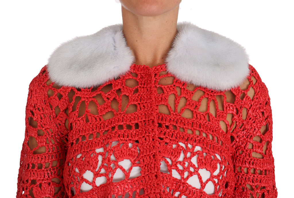 Dolce & Gabbana Red Cardigan for Women detail view