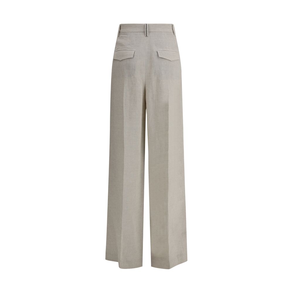 Brunello Cucinelli Beige Casual Pants for Women alternate view