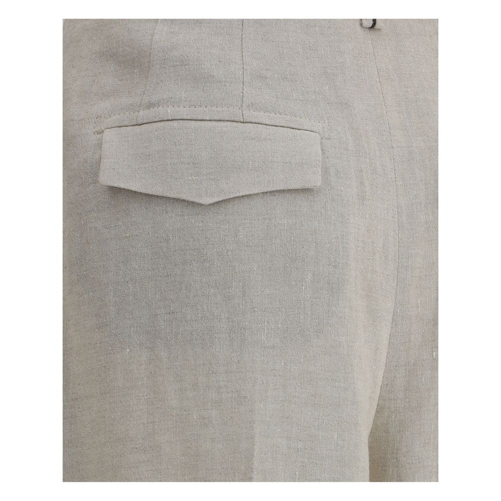 Brunello Cucinelli Beige Casual Pants for Women detail view