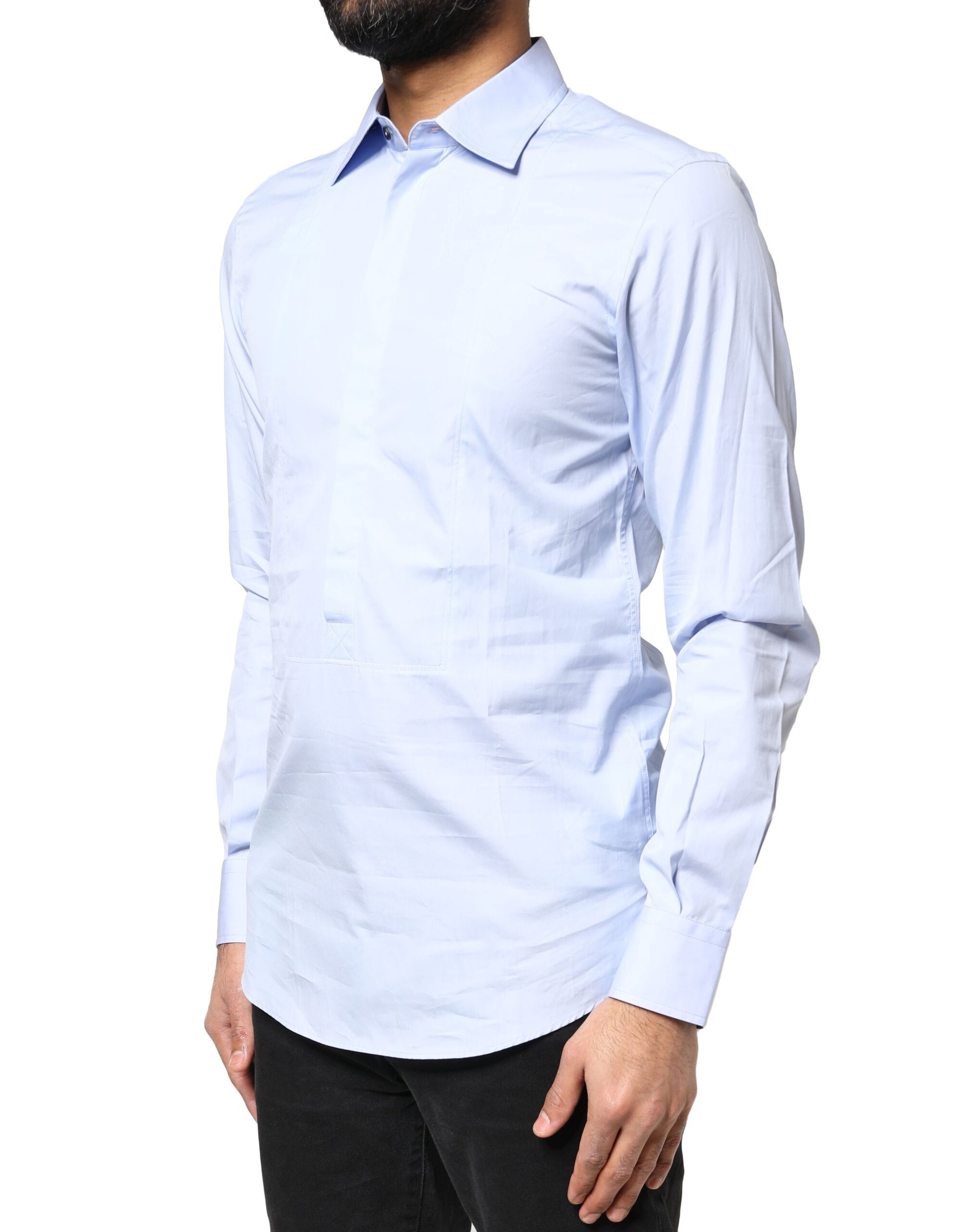 Dolce & Gabbana Blue Dress Shirt for Men detail view