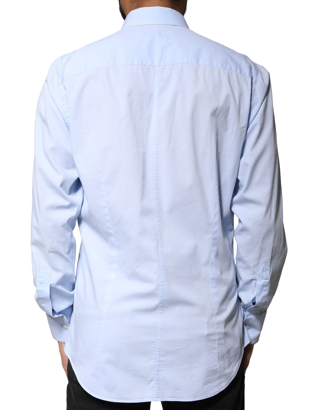Dolce & Gabbana Blue Dress Shirt for Men side view
