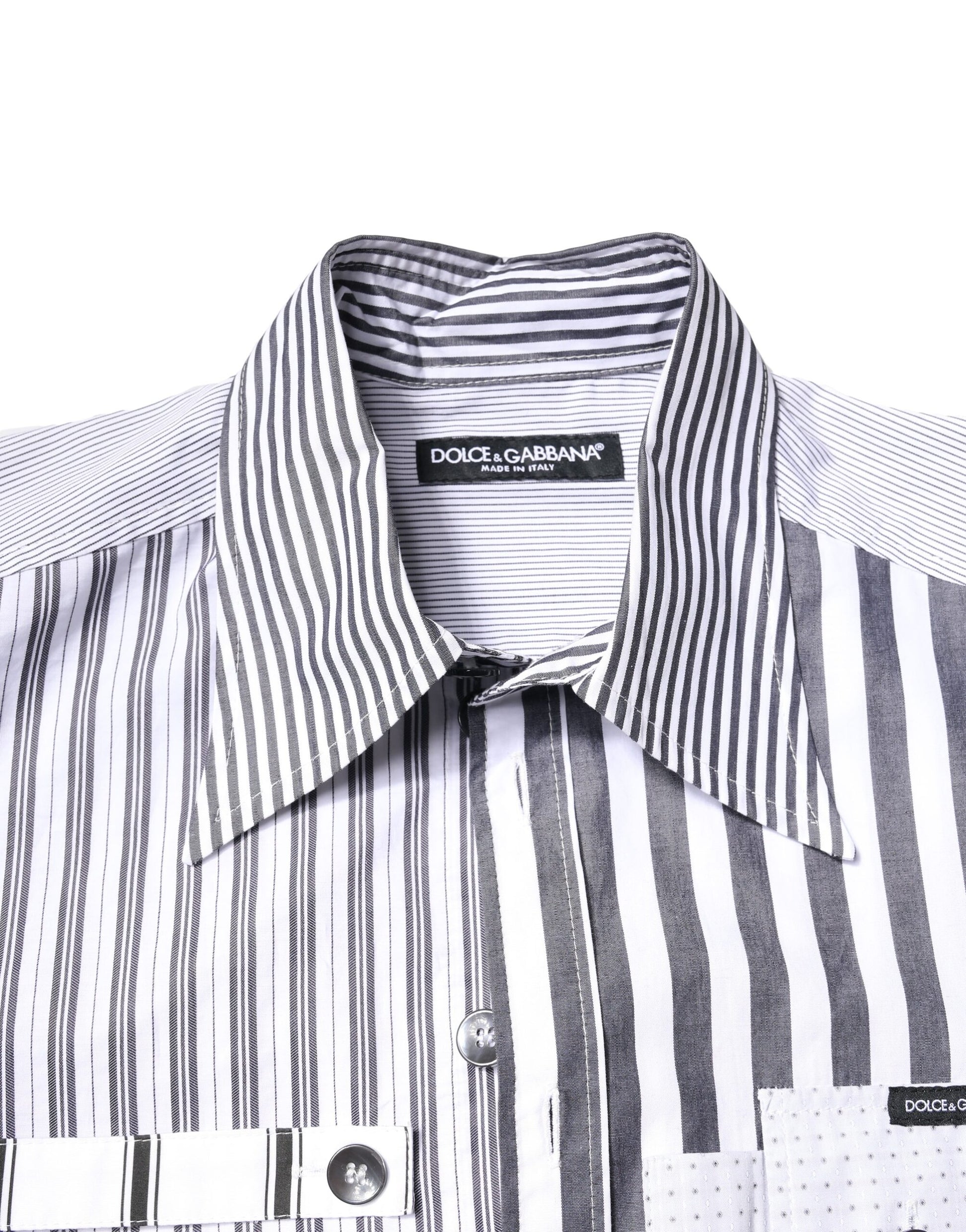 Chemise décontractée Dolce & Gabbana rayée multicolore à boutons