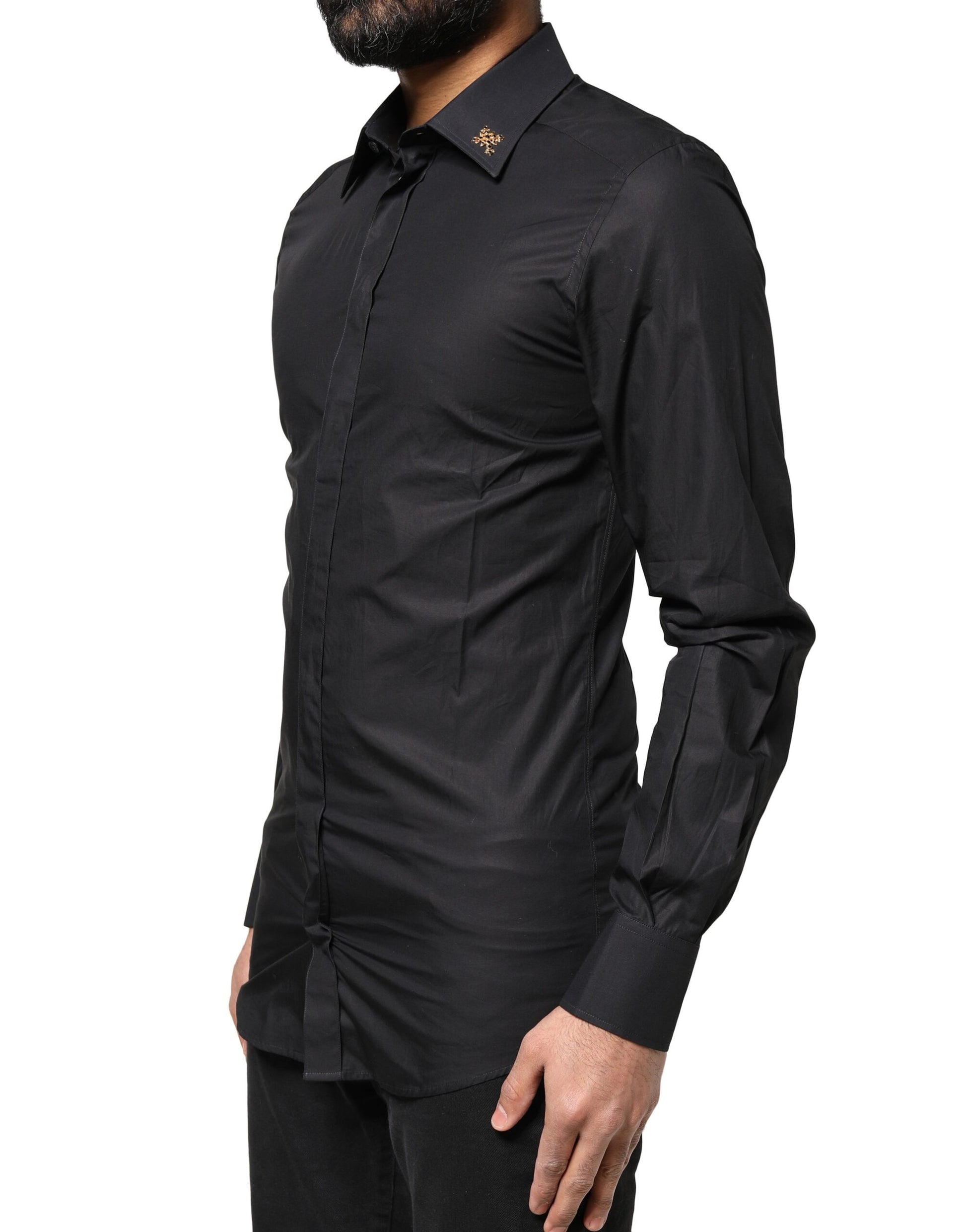Dolce & Gabbana Black Dress Shirt for Men detail view