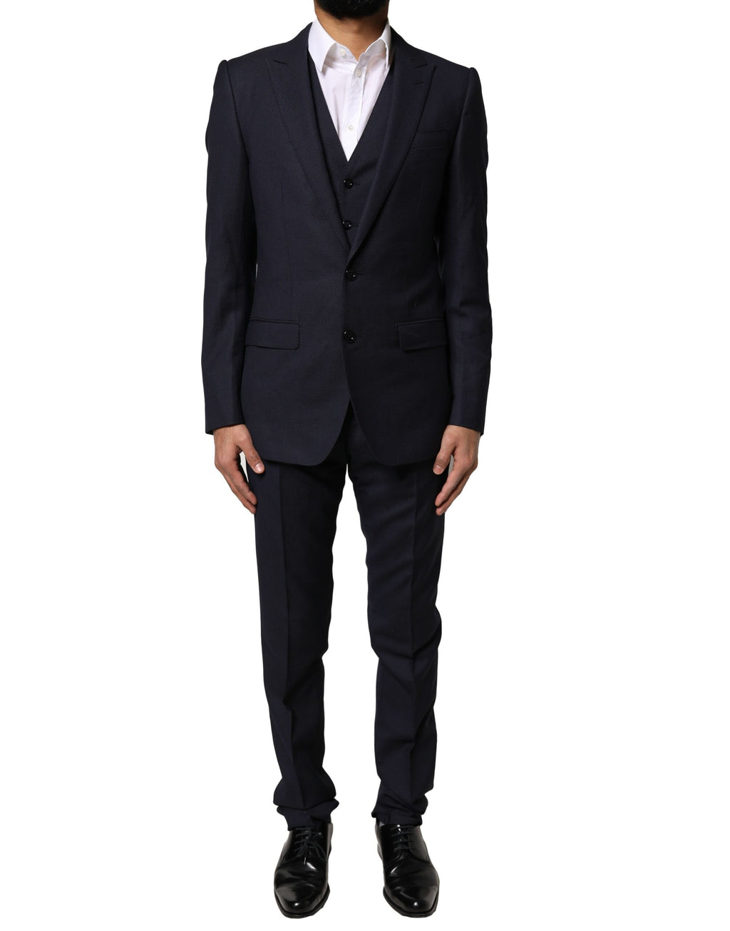 Dolce & Gabbana Black Three Piece Suits for Men