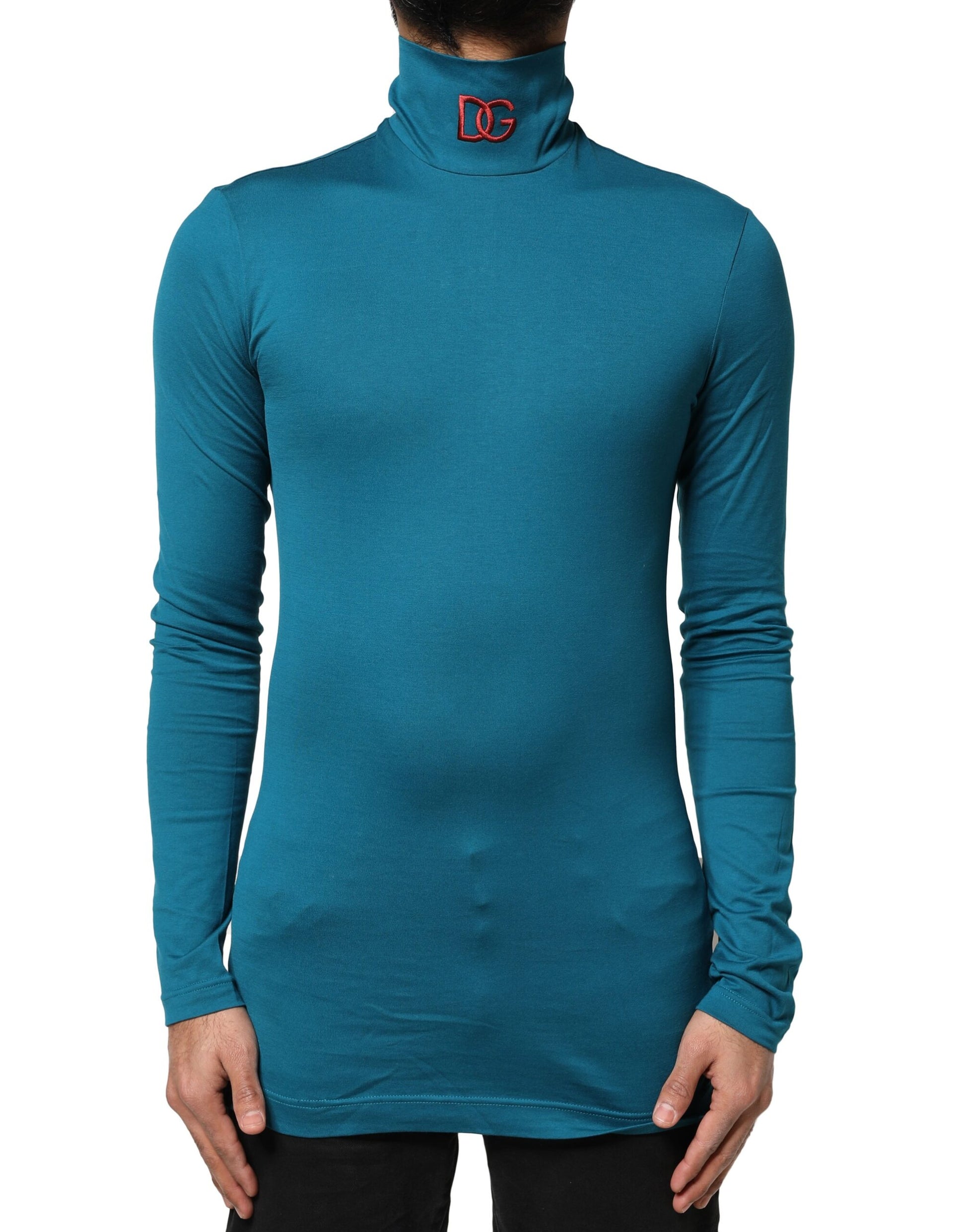 Dolce & Gabbana Blue Turtleneck for Men