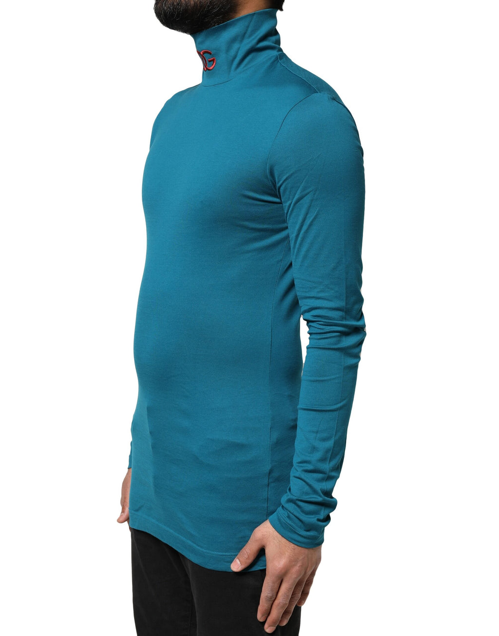 Dolce & Gabbana Blue Turtleneck for Men detail view