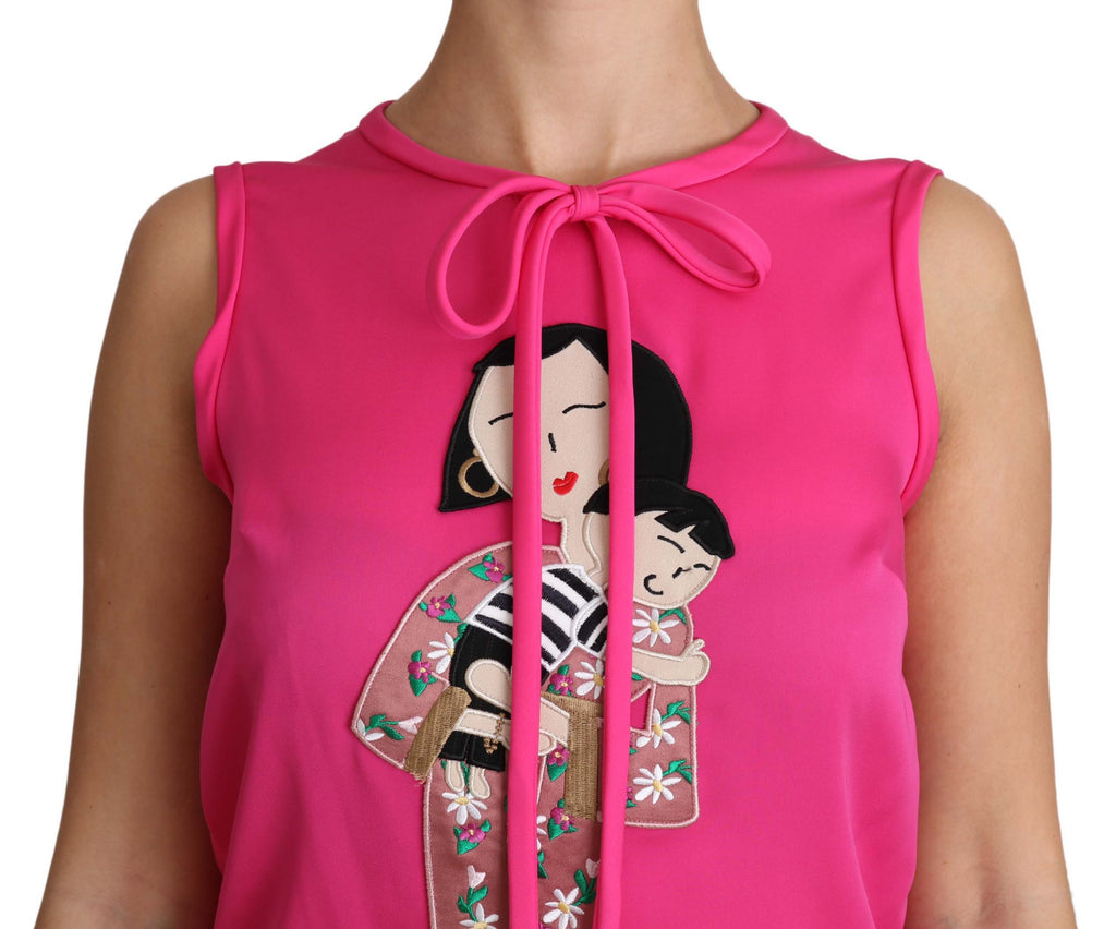 Dolce & Gabbana Pink Sleeveless T-Shirt for Women alternate view