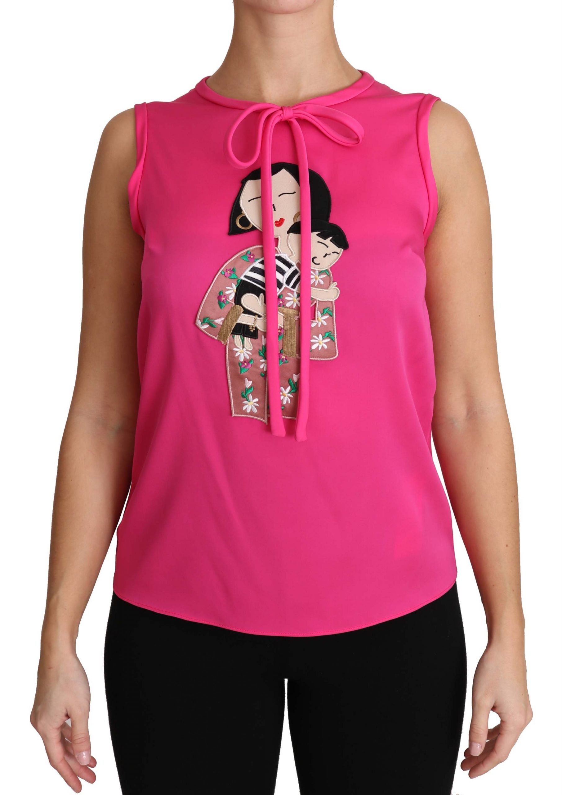 Dolce & Gabbana Pink Sleeveless T-Shirt for Women