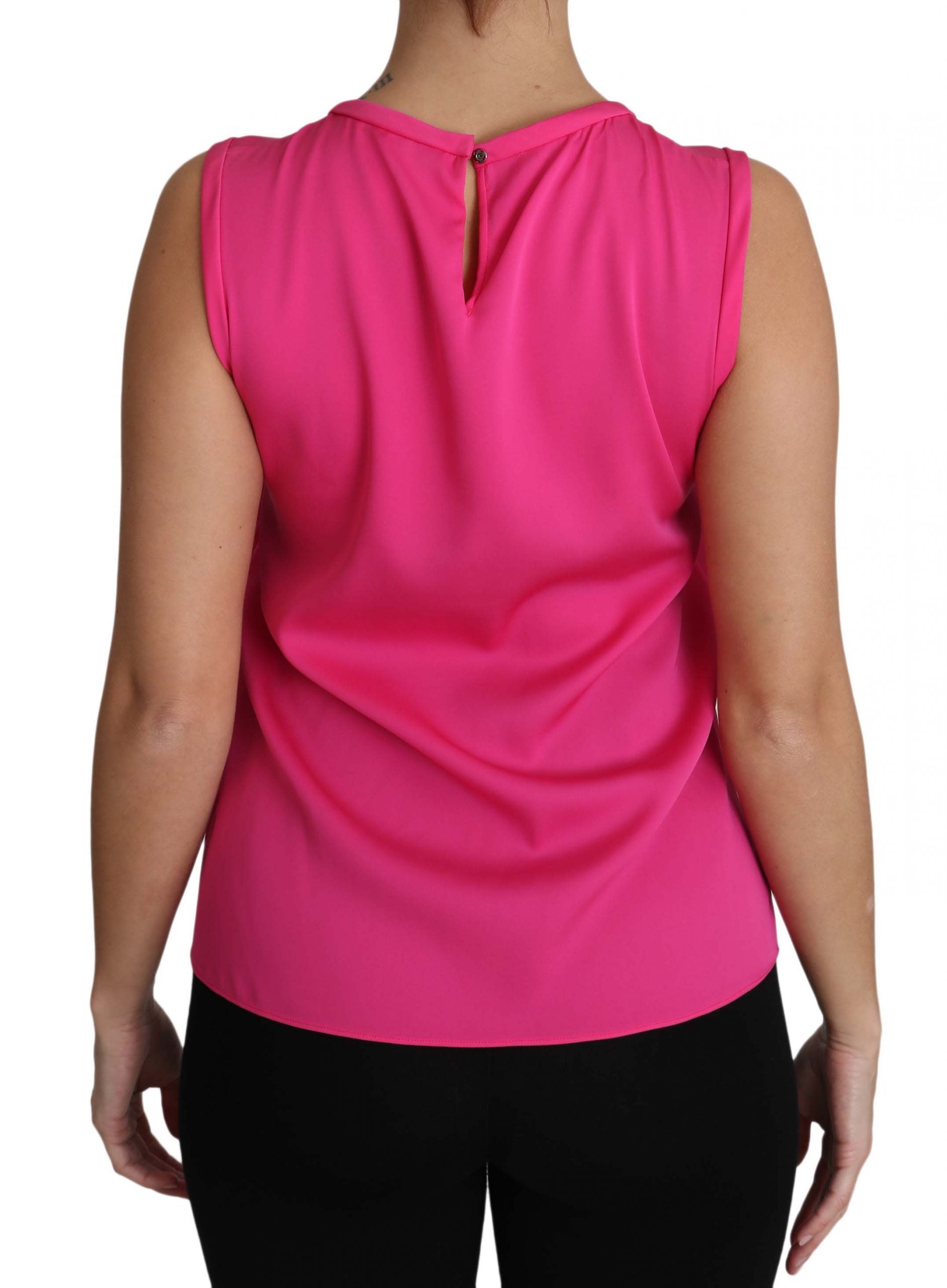 Dolce & Gabbana Pink Sleeveless T-Shirt for Women additional view