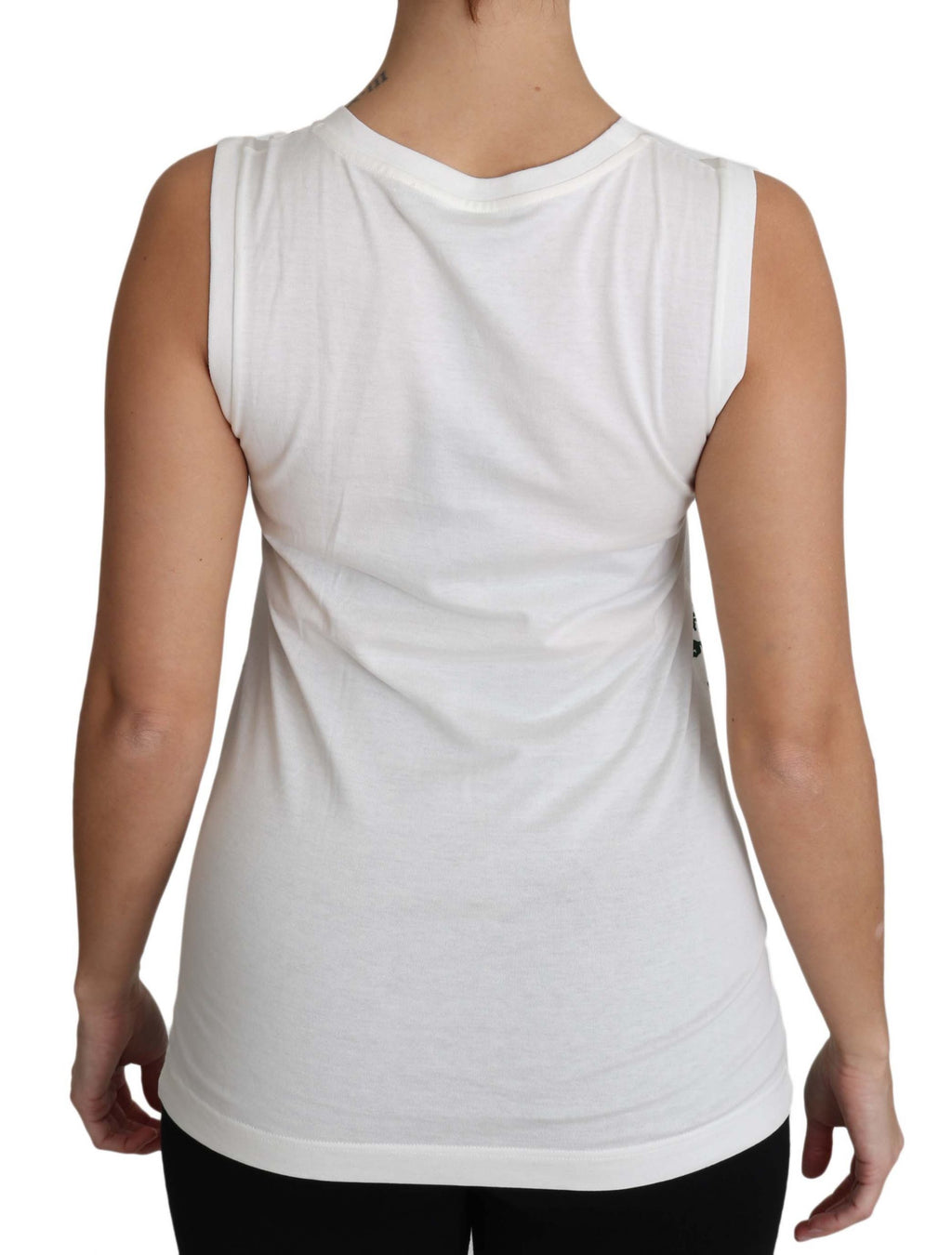 Dolce & Gabbana White Sleeveless T-Shirt for Women alternate view