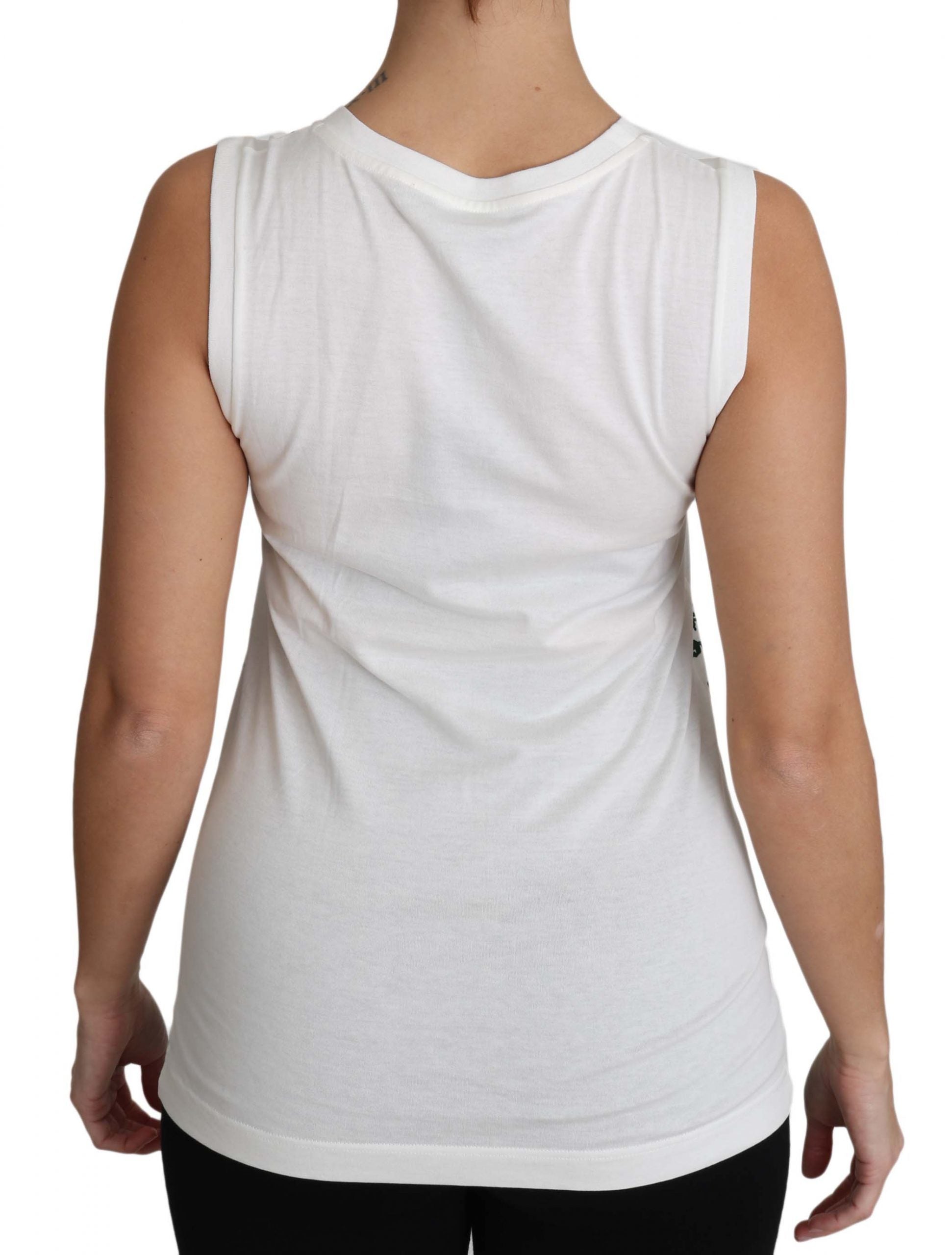 Dolce & Gabbana White Sleeveless T-Shirt for Women alternate view