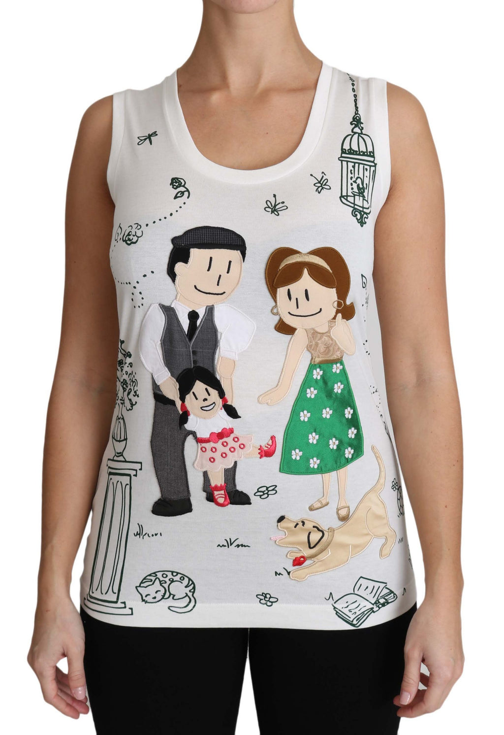 Dolce & Gabbana White Sleeveless T-Shirt for Women