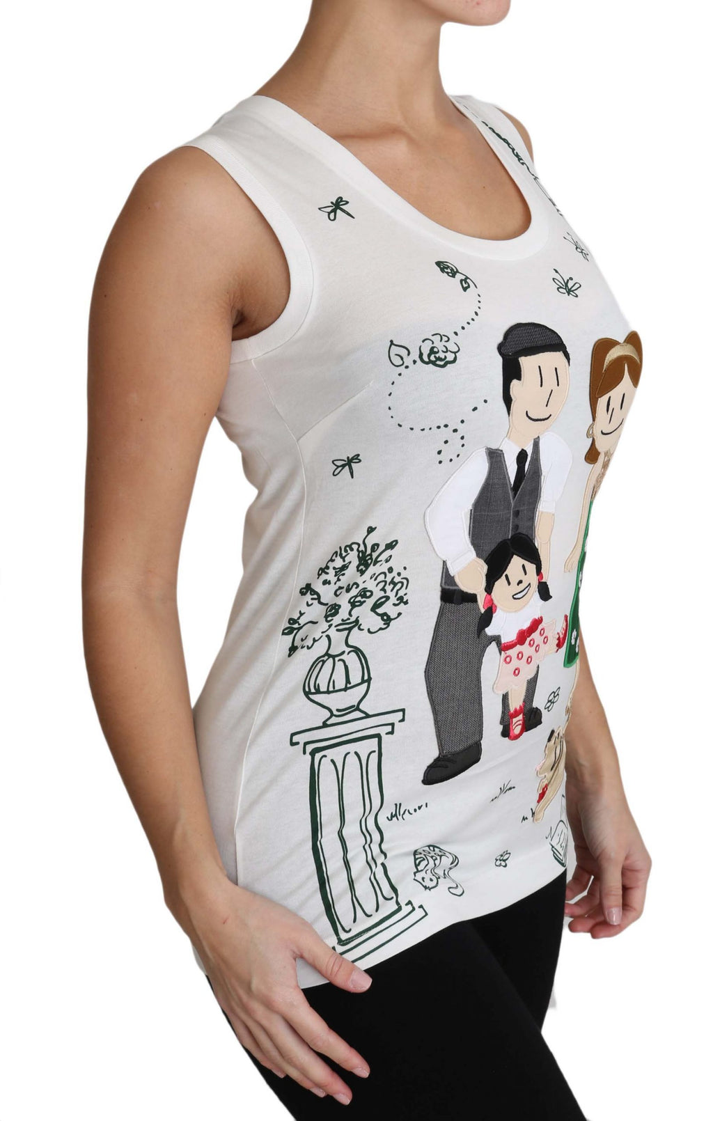 Dolce & Gabbana White Sleeveless T-Shirt for Women additional view